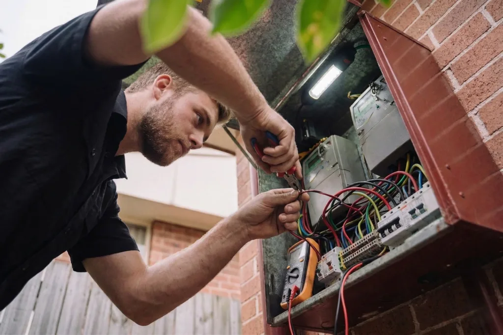 Seven Hills electrician performing electrical work